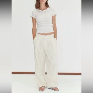 Deiji Studios Turn Pant in Off White